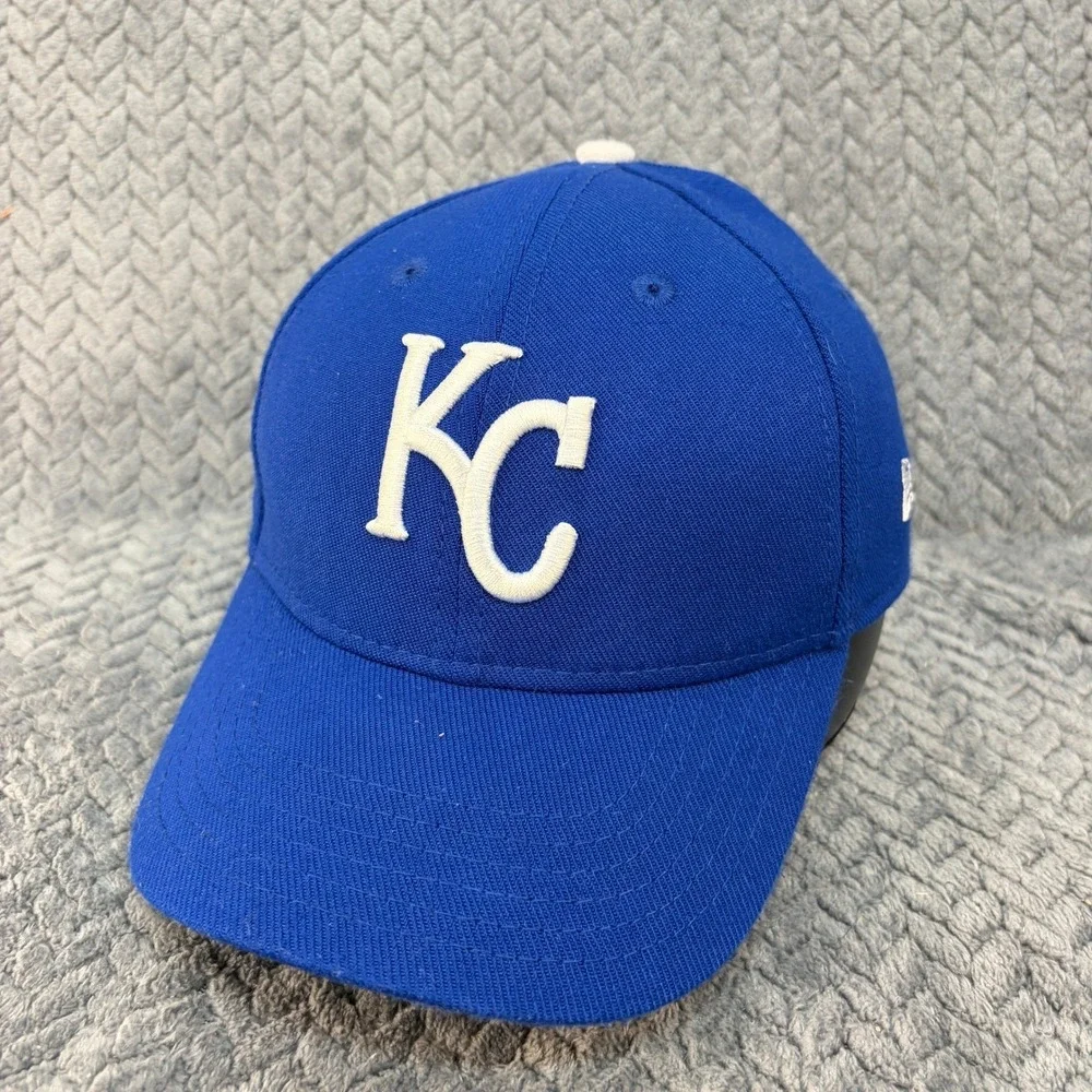 New Era Kansas City Royals MLB 39THIRTY Stretch Fit Hat Blue KC Baseball Cap